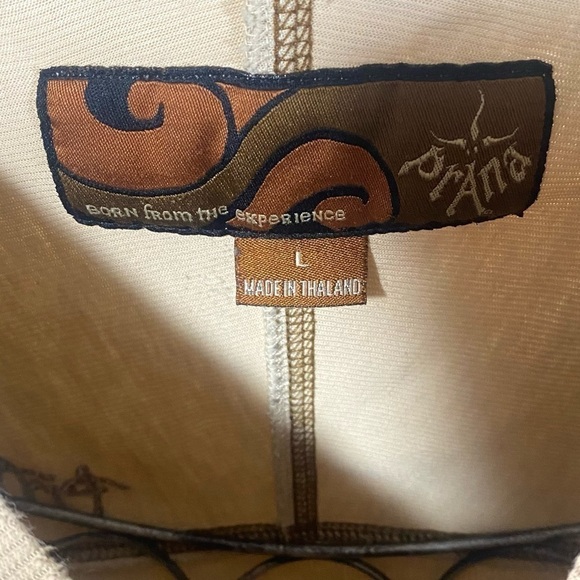 Men's Prana tan pullover crewneck sweater size L - Picture 4 of 7